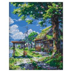 조이제이 36종 40x50 쉬운그림그리기 DIY 유화그리기세트 명화그리기, 017 시골마을, 1세트