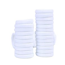 밴드 50PCS 고탄성 솔리드 세련된 고무 여자와 헤어 간단한 컬러 여자를위한 액세서리, White 50 pcs