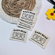 면직물 프린팅 라벨 촉감의 수제 의류 의류용 패치 봉제, 1개, 1. 10pcs