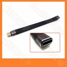 祥昌電子 Type-C 公轉母 轉接線 Gen2 40Gbps 扁線 13CM, 1個