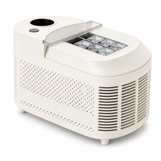 桌面迷你製冰機 10-15分鐘快速製冰 8格冰量, 8冰+標配電源12V+奶油白