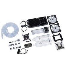 小白的生活工場*Bitspower Sorbet軟管套裝水冷組，Intel/AMD平台適用，DIY水冷散熱套件, 1個, (INTEL 軟管套裝水冷