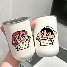 물때 안끼는 짱구 양치컵 1+1 커플 양치컵, 1개, a