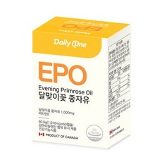 데일리원 EPO 달맞이꽃 종자유 감마리놀렌산 비타민E 1010mg X 60캡슐 1통, 1개