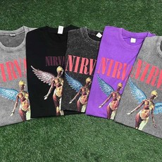 너바나 피그먼트 반팔 티셔츠 7종 빅사이즈 대형