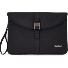 카오토러 공증 가방 더블 레이어 캐시백 용품 서류 지퍼가 달린 머니 뱅크 입금 가방블랙, Black
