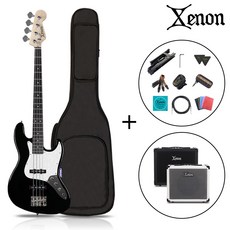 제논 JB-420 입문용 베이스기타 앰프 포함 패키지, 젯블랙(R), 1개