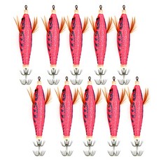 나까쭈오 수평 드롭퍼에기 10종 쭈꾸미 갑오징어 문어 - 6번 핫핑크, #6 핫핑크 - 10개