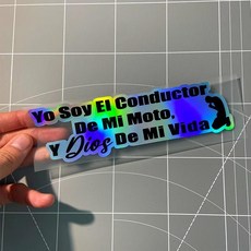 스페인 스타일 오토바이 방수 비닐 스티커 헬멧 스쿠터 자동차 창문 데칼, 2. laser, A. 17.4x5cm