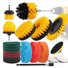 세차 브러쉬 드릴 전동 연마기 타이어 청 카펫 표면 스크러버 키트 욕실 전기 브러시 샤워, 1개, F. 딥한 샴페인 컬러