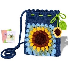 초보자를 위한 페드뮤트 크로셰 키트 - 뜨개질 공예 DIY를 비디오 튜토리얼과 실 후크 액세서리가 포함된 폰백 스타터