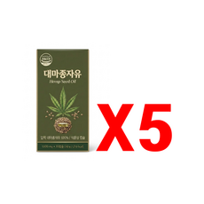 대마종자유100 30캡슐 100% 네덜란드산 식물성 캡슐 식물성 오일 오메가3 & 오메가6, 5박스
