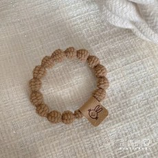 ScottyBear 那隻熊 高彈力兔子髮圈 卡其 單入, 1個, 卡其  | 單入