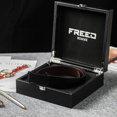 FREED Homme 極簡方扣頭層牛皮皮帶