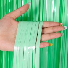 파리스 데코 수술 파티커튼, 4개, 마카롱그린