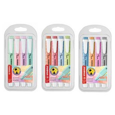 스타빌로 스윙쿨 파스텔 형광펜 4색 세트, B, 1개