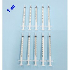 사이언스몰 바늘없는 주사기 (1ml/10개) 과학실험용 동물급식용 공예작품용 잉크충전용 화장품소분용, 10개