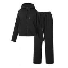 GGPX 여성 상하복 세트 기모 후드 집업 밴딩 롱 팬츠 셋업 상하의 투피스