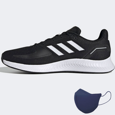 adidas 愛迪達 RUN FALCON 2.0運動鞋 FY5943 黑色+口罩