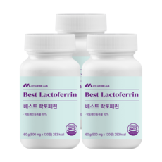 마이허브랩 베스트 고함량 락토페린 6000mg, 3개, 120정