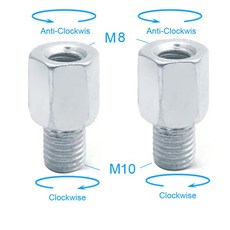 2pcs 스쿠터 오토바이 후면 미러 방향 6MM 변경 어댑터 스레드 시계 8MM 왼손 10MM M8 나사 반 M10 오른쪽, 2x M8-M10 L-R