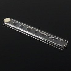필통휴대 접이식 30cm 도형자 도면 사무용자 직자, 1개, 투명