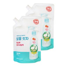 엘지 온더바디 코튼풋 발을 씻자 풋샴푸 자몽민트향 500ml 2개 발씻기 발냄새, ml, 개, 개입