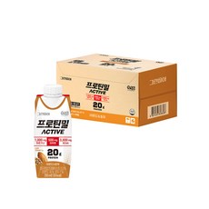 정식품 그린비아 프로틴밀 액티브 아몬드와호두맛 프로틴음료 고단백질영양설계 아르기닌 저당설계, 18개, 250ml