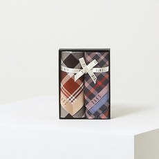 백화점 브랜드 닥스 DAKS DCHA5E020I2 GIFT베이지 체크 면 손수건2종세트 677441