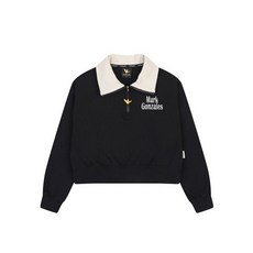 [백화점 정품] 마크곤잘레스키즈 귀여운 키즈티셔츠 엔젤 크롭 카라 맨투맨-블랙