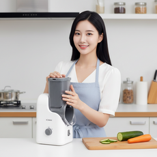 (특)보만 전동 채칼 오토슬라이서 채칼 5종 세트 주방기기 조리기기, 1개, 흰색