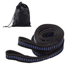 2Pcs 야외 캠핑 해먹 스트랩 강화 나일론 벨트 로프 서스펜션 스트랩, 파랑색, 2개와 가방 A