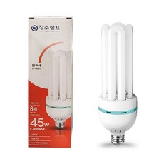 가정용 삼파장 형광등전구 E26 45W 전구색 거실 욕실 카페 사무실 천장등 백화점조명등 장수램프형광등 안정기내장형전구 전시장천장매립등 교체용형광등, 1개