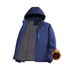 大尺碼素面薄款連帽防風防水衝鋒外套，男士戶外休閒必備，輕盈透氣舒適有型