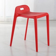 플라스틱 보조 의자 야외 야외용 편의점 보조의자 행사 사각의자 국산 플라스틱의자 파라솔, 1개, 레드 두꺼운