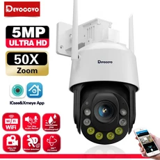 50X 30X 광학 줌 5MP PTZ 보안 카메라 야외 방수 Wifi PTZ IP 카메라 컬러 나이트 비전 CCTV 인간 감지 ICS