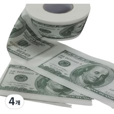 美金鈔票圖案捲筒衛生紙, 1捲, 4捲