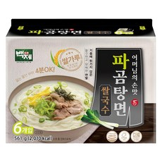 백제 파곰탕면 쌀국수, 93.5g, 6개