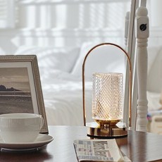 무드등 수면등 LED 침실조명 충전식 터치 밝기조절 3색 teammaker, 크리스탈무드등