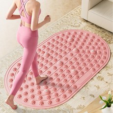 호미존 발바닥 지압 스텝퍼 실리콘 논슬립 지압매트 지압판, 핑크, 1개