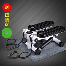 무소음 스테퍼 여성 운동기구 실내 유산소 풋페달 손잡이 끈, 검정 허리트위스트형(카펫포함), 1개