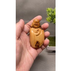 太行崖柏 彌勒佛手把件, 如圖所示, 1個