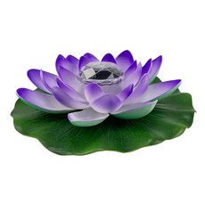 太陽能荷花燈, 藍色花瓣28CM
