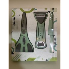 掌廚可樂膳餐廚妙用三件式刀具禮盒組 不鏽鋼刀具套裝 廚房刀具推薦, 1個, 剪刀x1、三用刨刀x1、萬用刀x1