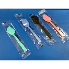 昀誠紙品 馬卡龍色系布丁匙 冰淇淋匙 OPP獨立包裝 一次性甜點匙 100入, 1個, OPP單支裝 馬卡龍-綠色, 馬卡龍-綠色