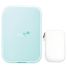 Canon 佳能 Inspic P2 便攜式相片印表機 淺藍色 + 保護殼組合包套組, 淺藍色 + 隨機出貨, PV-223