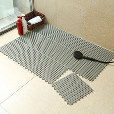 메이스 욕실 미끄럼방지 매트 베란다바닥매트, 20개, TPE_그레이