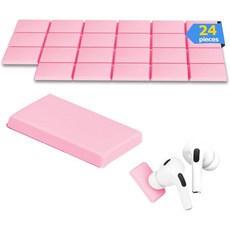 몰로포 24pcs 0.6 * 0.9 에어팟 클리너 키트용 대형 입자 청소 퍼티 - 프로용 먼지 제거 충전 포트 키보드 휴대폰 전자제품용 흰색, A3-Pink