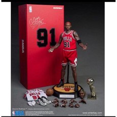ENTERBAY NBA 丹尼斯 羅德曼 1/6比例 公牛隊 雙頭雕 人偶, 1個