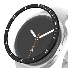 더조은셀러 갤럭시 워치8 44 40mm 호환 타임 메탈 베젤링 커버, 블랙